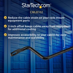 StarTech.com CABLE LACING BAR for RACKS - Organize Your Cables with Ease (CMLB102)